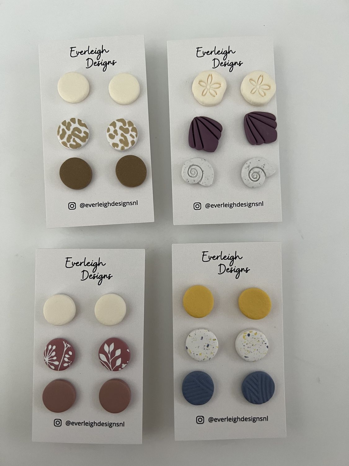 Everleigh Earrrings, Design: Triple Studs