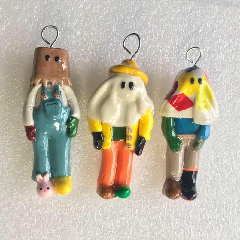 Glass Mummer Ornaments