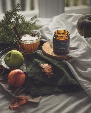 Forest &amp; Brooks Fall Candles 8oz, scent: Harvest