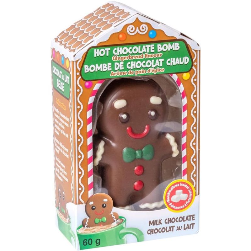 Gingerbread Man Hot Chocolate Bomb