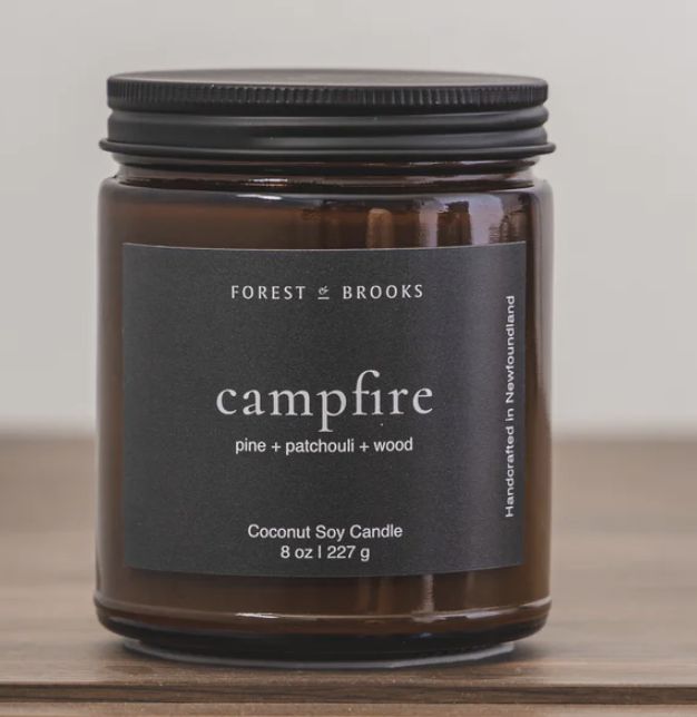 Forest &amp; Brooks Signature Candles 8oz, scent: Campfire