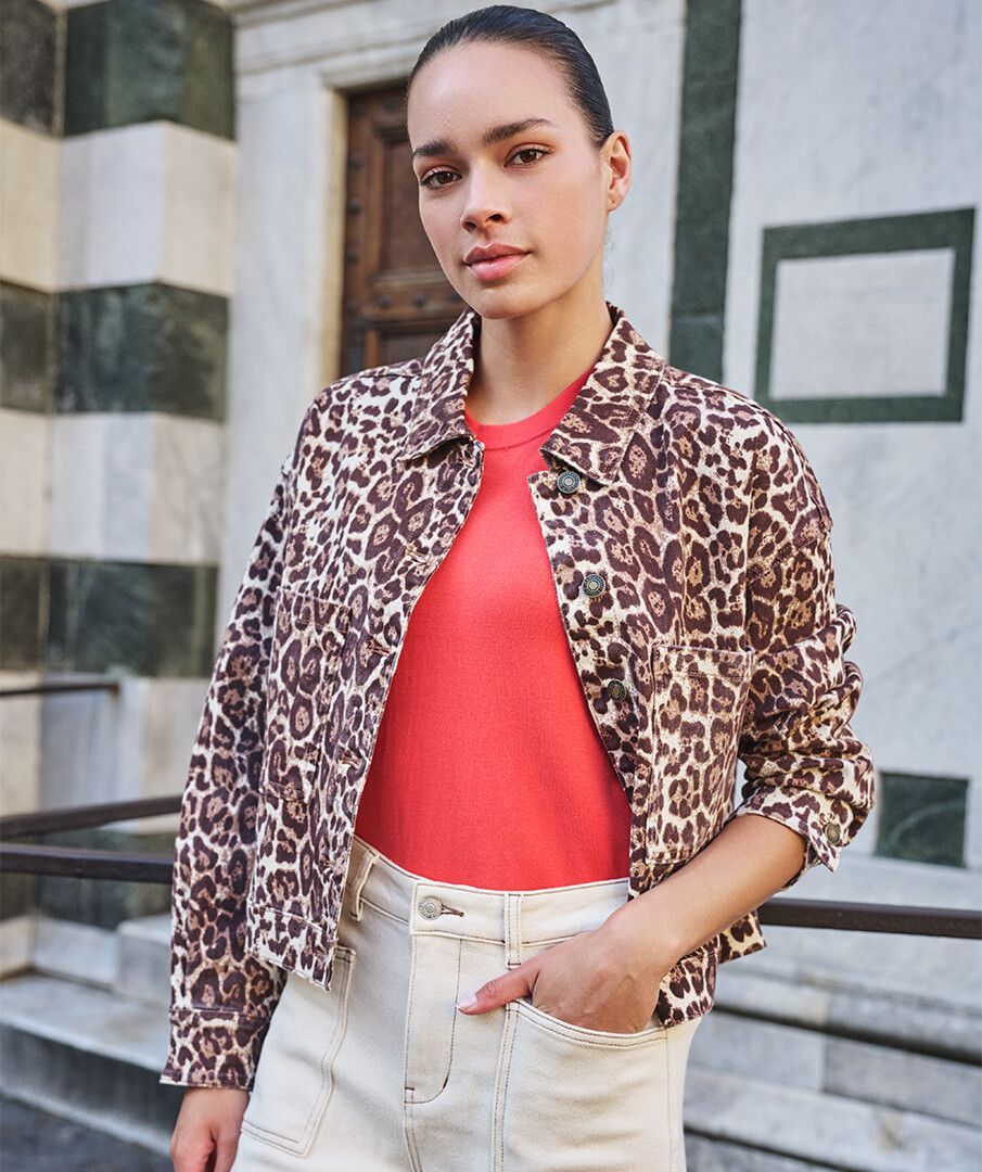 SCARLET LEOPARD JACKET