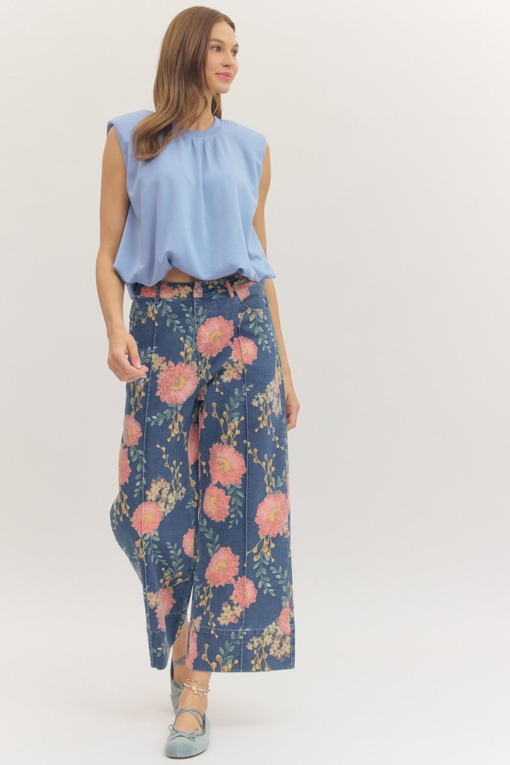 FLOWER DENIM JEANS