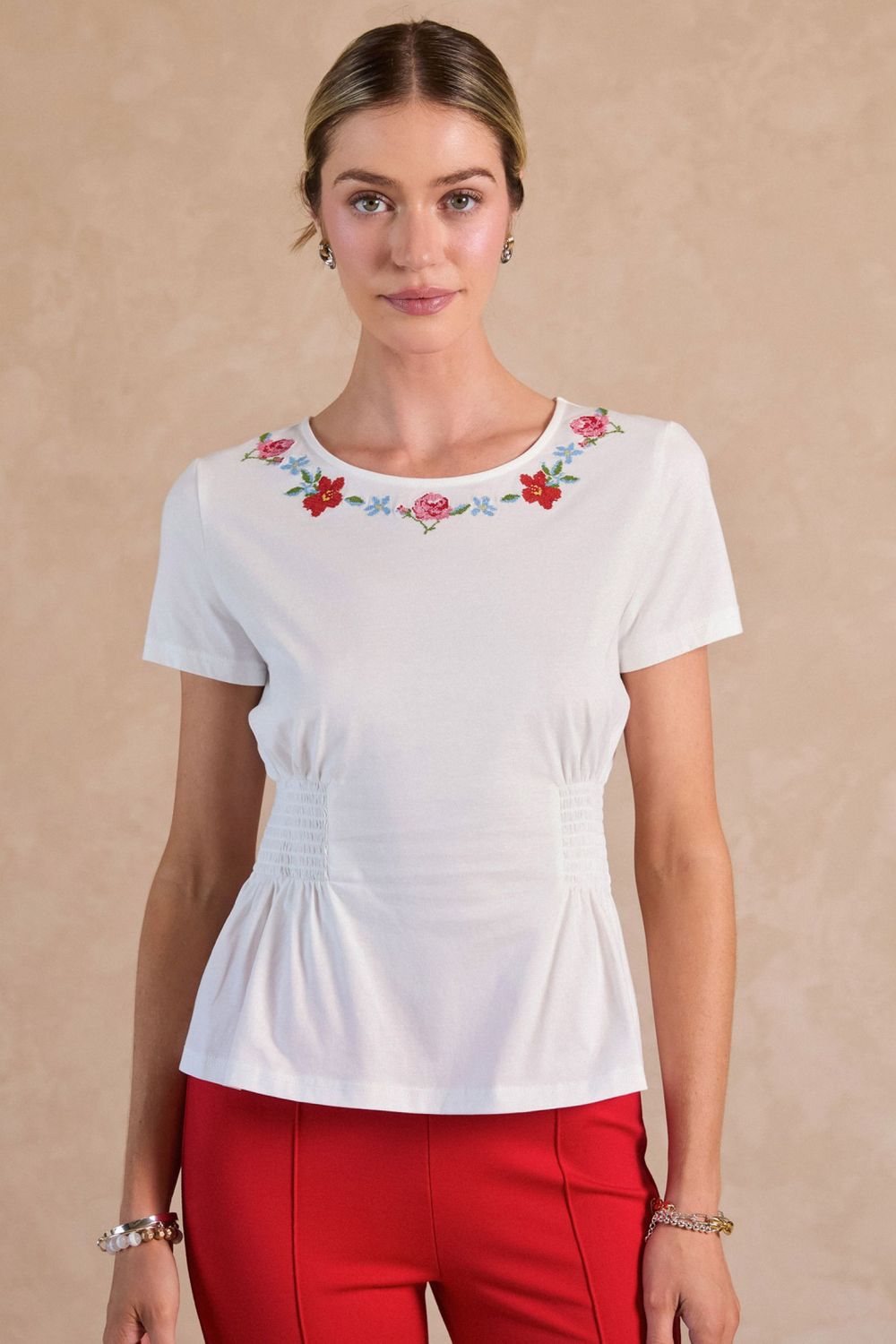 CROSSTITCH FLOWER TOP