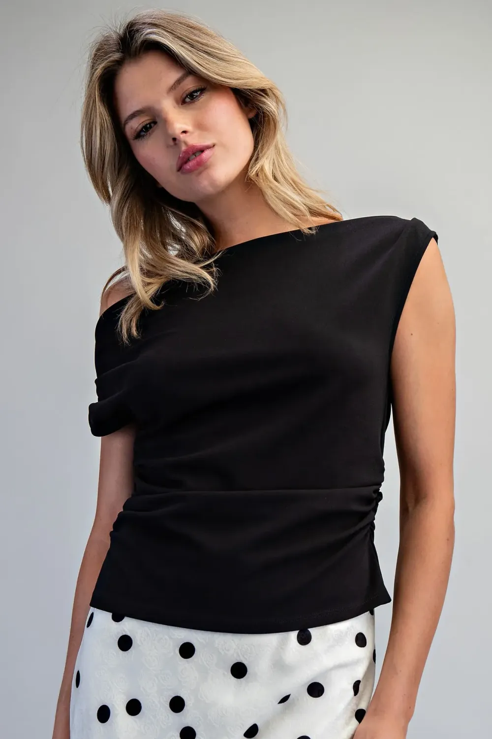 ON THE EDGE OFF SHOULDER TOP