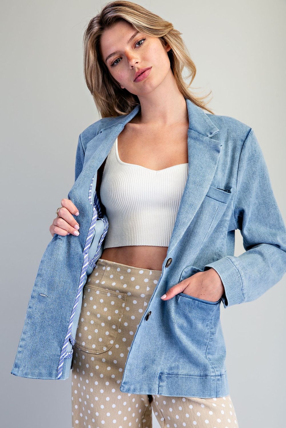 MADISON  DENIM BLAZER