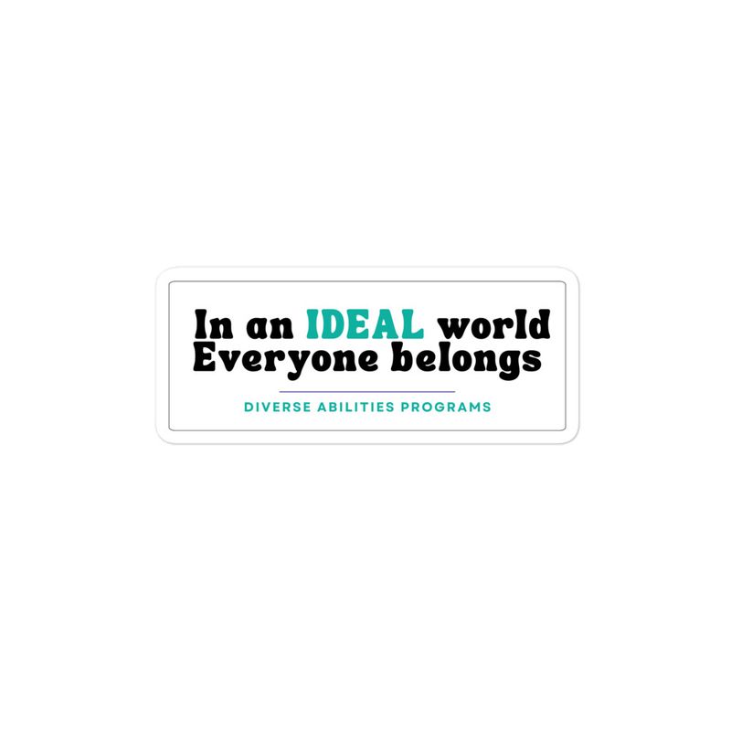IDEAL World Sticker – Inclusion & Accessibility Decal IDEAL World Sticker – Inclusion & Accessibility Decal