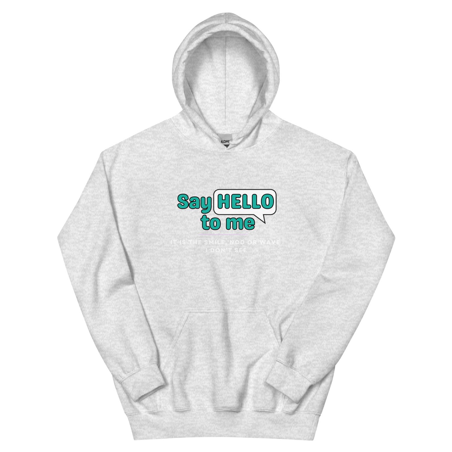 Say HELLO to Me Disability Awareness Hoodie – Dark Colours (Unisex S–5XL)