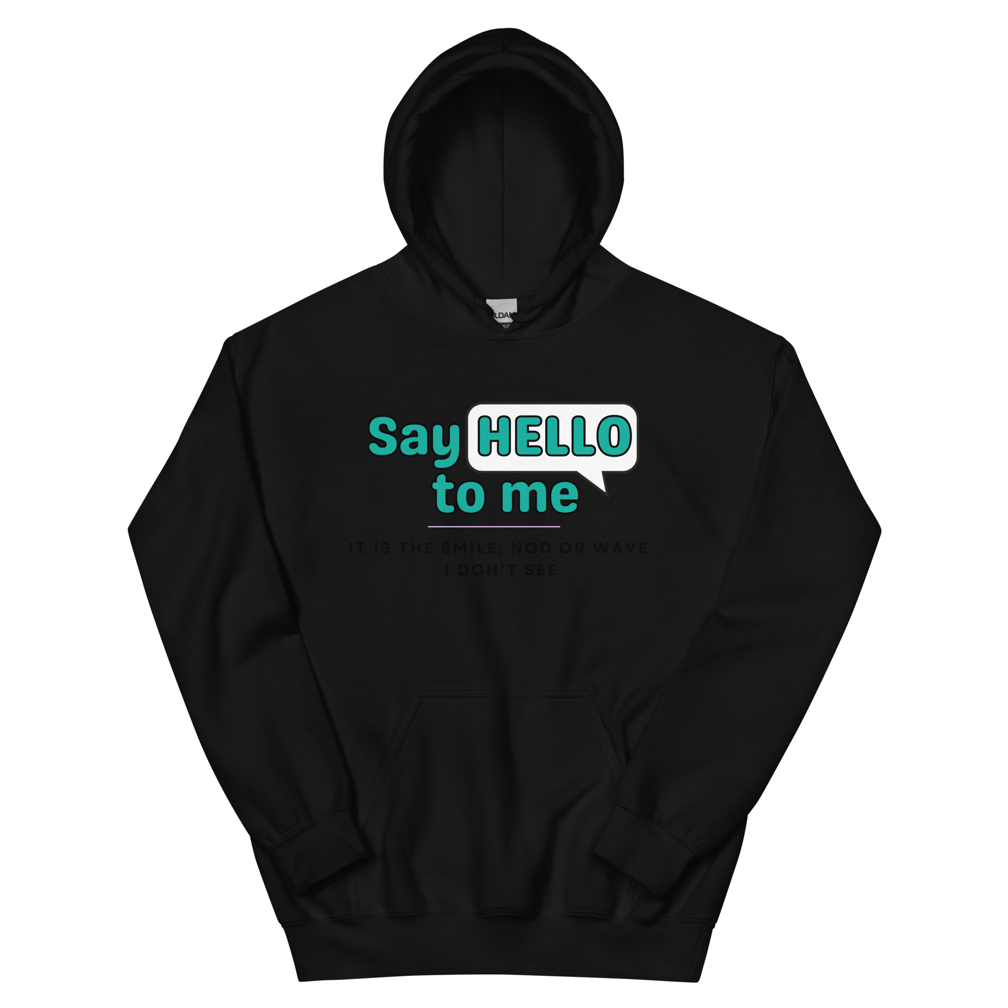 Say HELLO to Me Disability Awareness Hoodie – Light Colours (Unisex S–5XL)