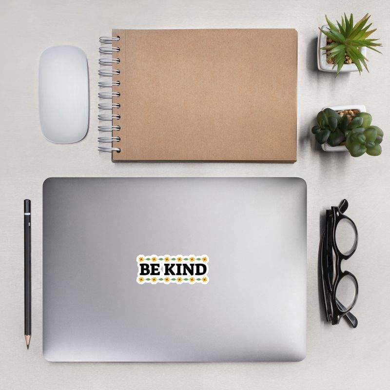 BE KIND Sunflower Sticker – Inclusive Awareness Decal BE KIND Sunflower Sticker – Inclusive Awareness Decal