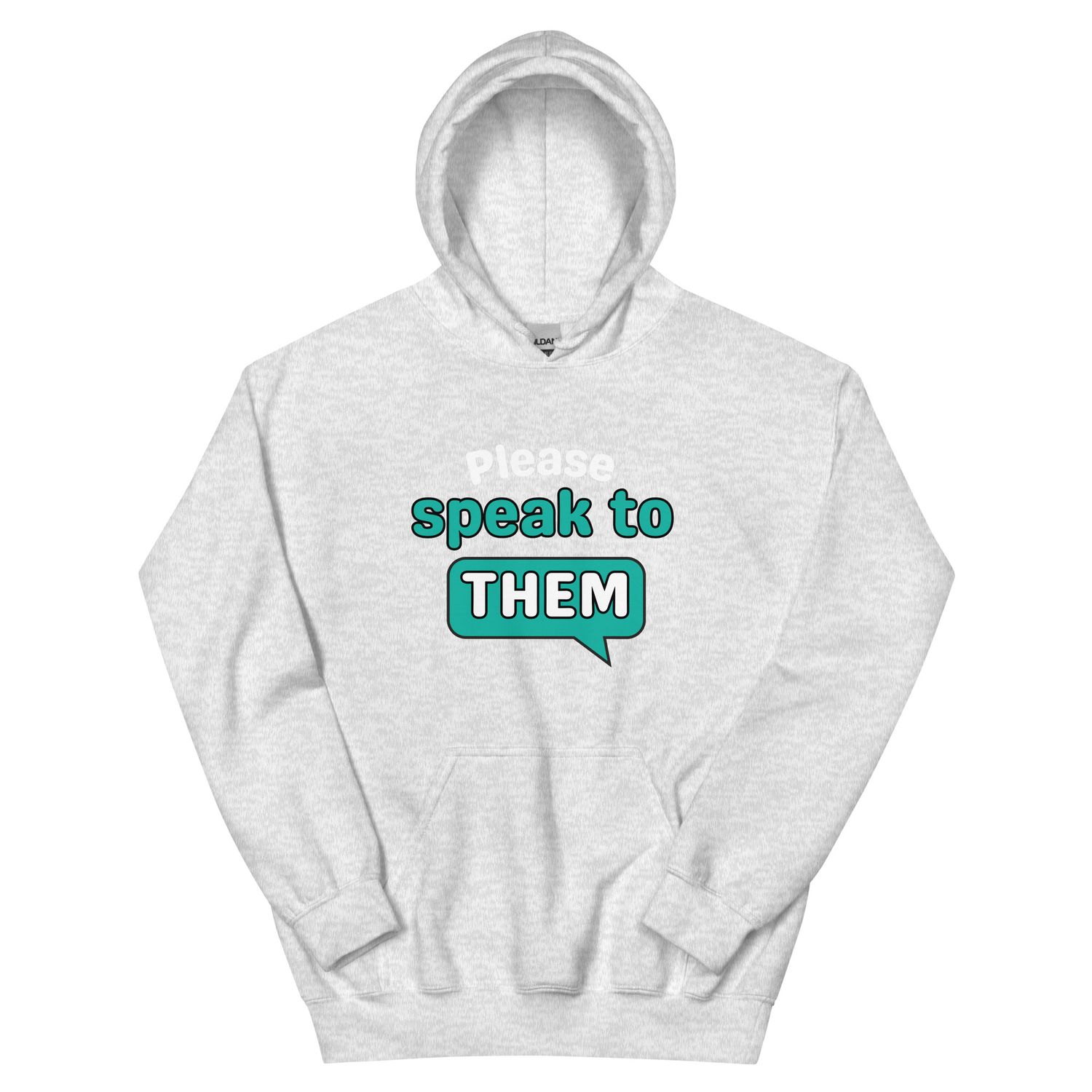 Say Hello to THEM Disability Awareness Hoodie – Dark Colours (Unisex S–5XL)