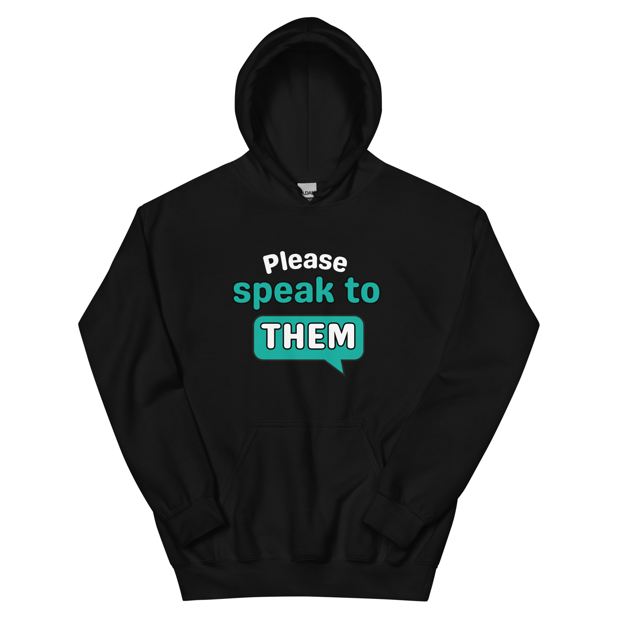 Say Hello to THEM Disability Awareness Hoodie – Dark Colours (Unisex S–5XL)