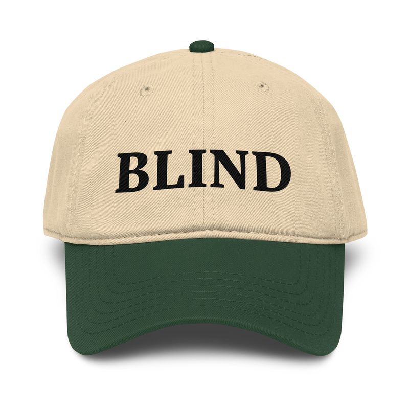 BLIND Baseball Cap – Awareness Cap (Light Colours) BLIND Baseball Cap – Awareness Cap (Light Colours)