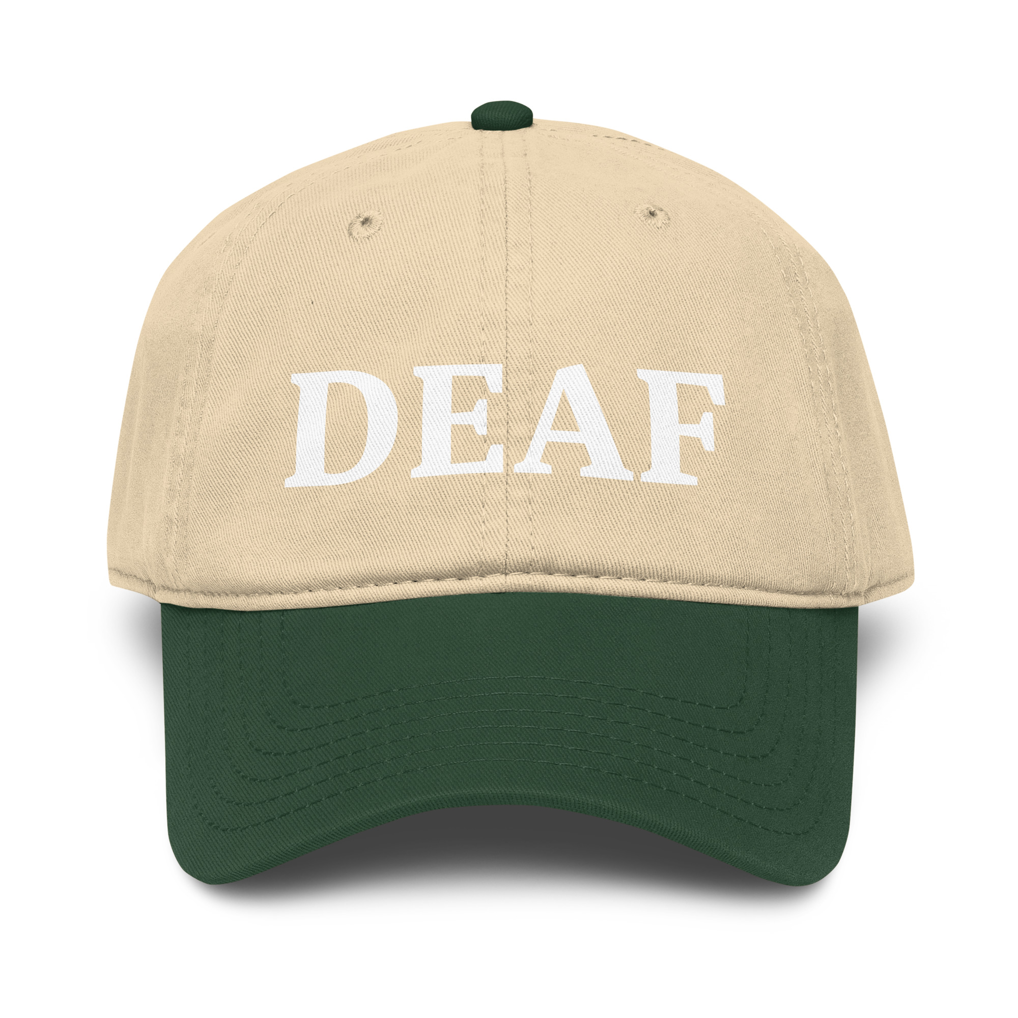 DEAF Baseball Cap – Awareness Cap (Dark Colours)