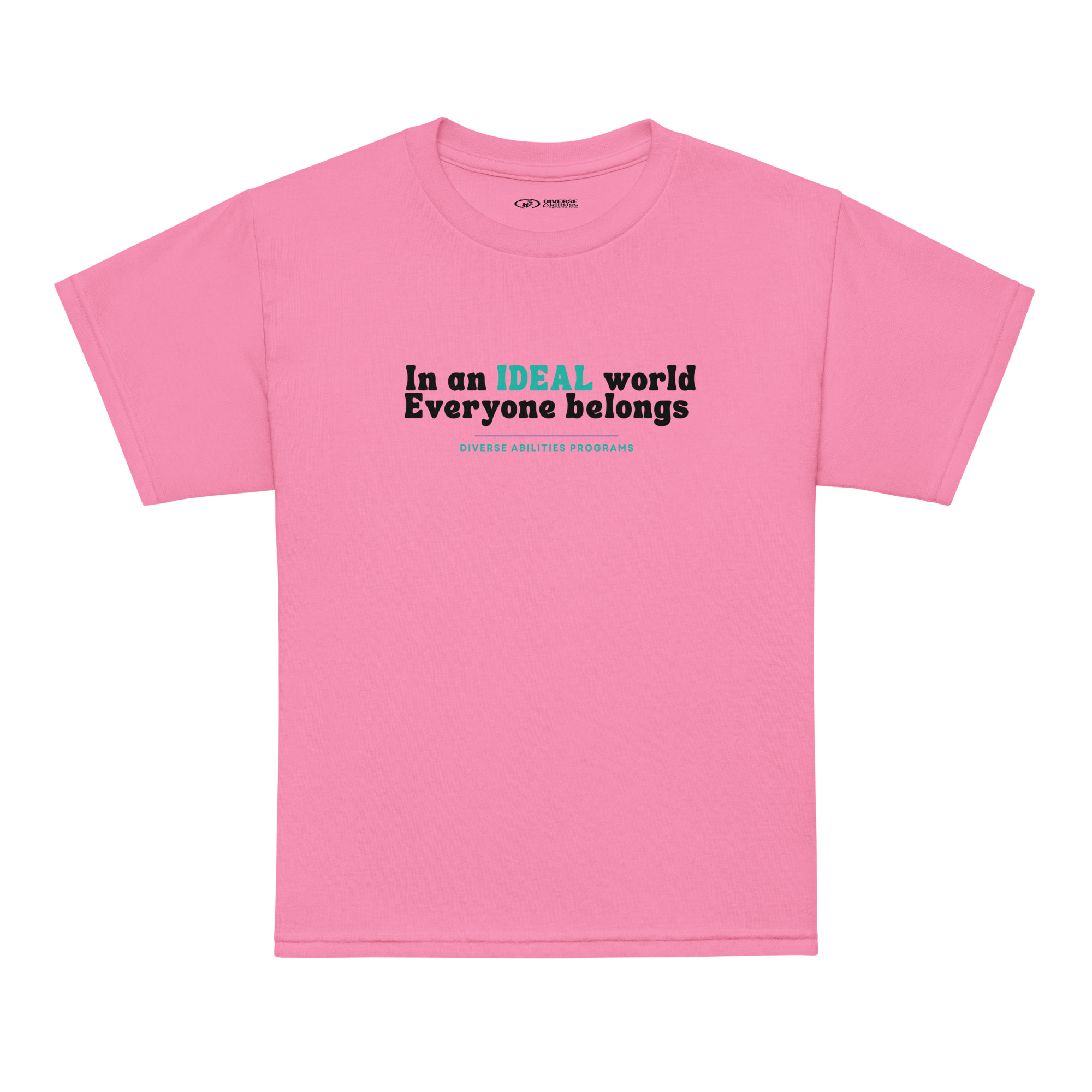 IDEAL Inclusion Youth Tee – Light Colour Unisex Youth Fit