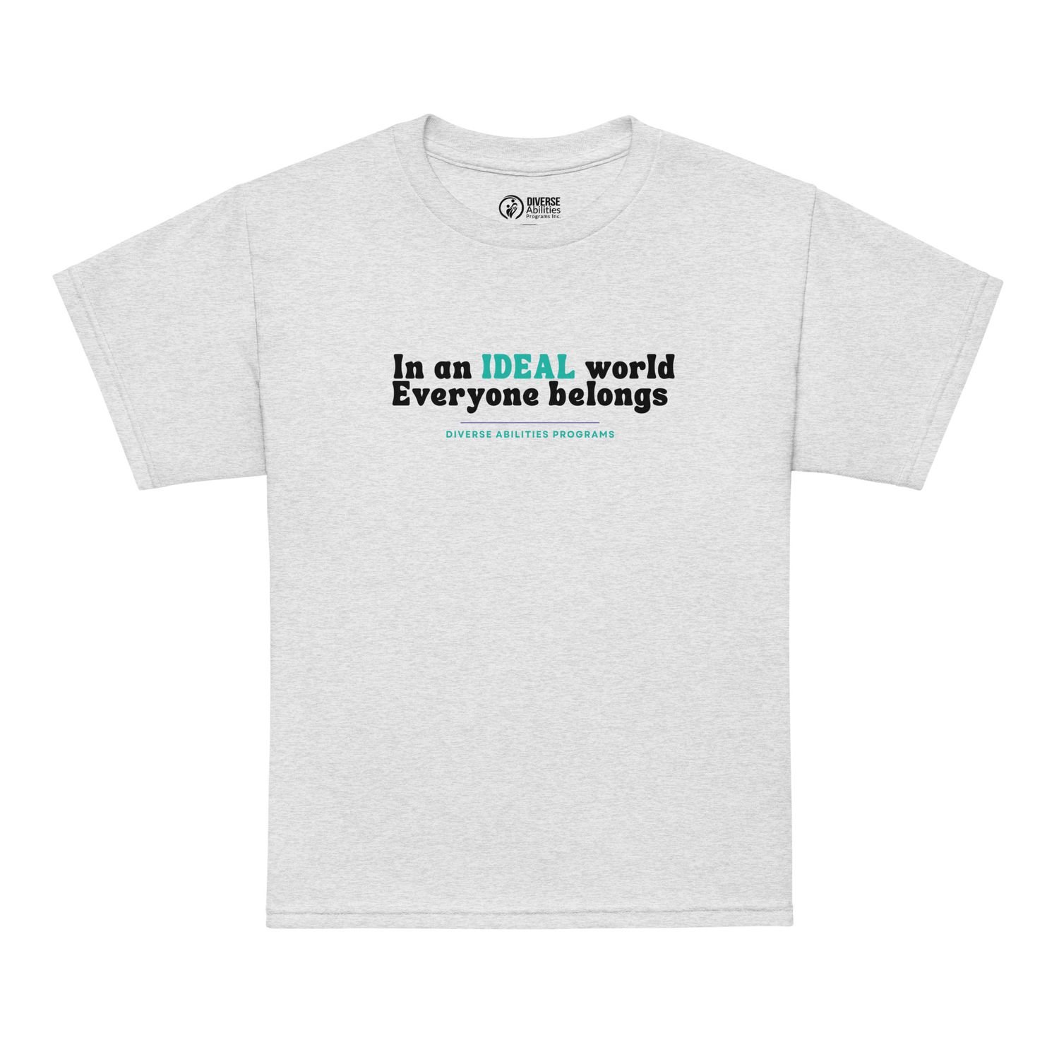 IDEAL Inclusion Youth Tee – Light Colour Unisex Youth Fit IDEAL Inclusion Youth Tee – Light Colour Unisex Youth Fit