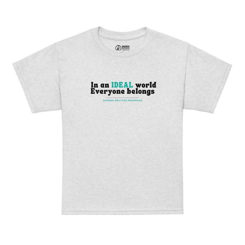 IDEAL Inclusion Youth Tee – Light Colour Unisex Youth Fit IDEAL Inclusion Youth Tee – Light Colour Unisex Youth Fit