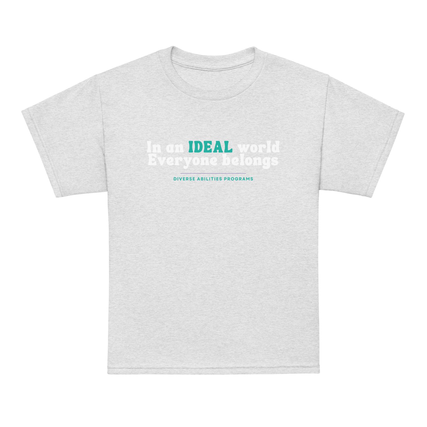 IDEAL Inclusion Youth Tee – Dark Colour Unisex Youth Fit IDEAL Inclusion Youth Tee – Dark Colour Unisex Youth Fit