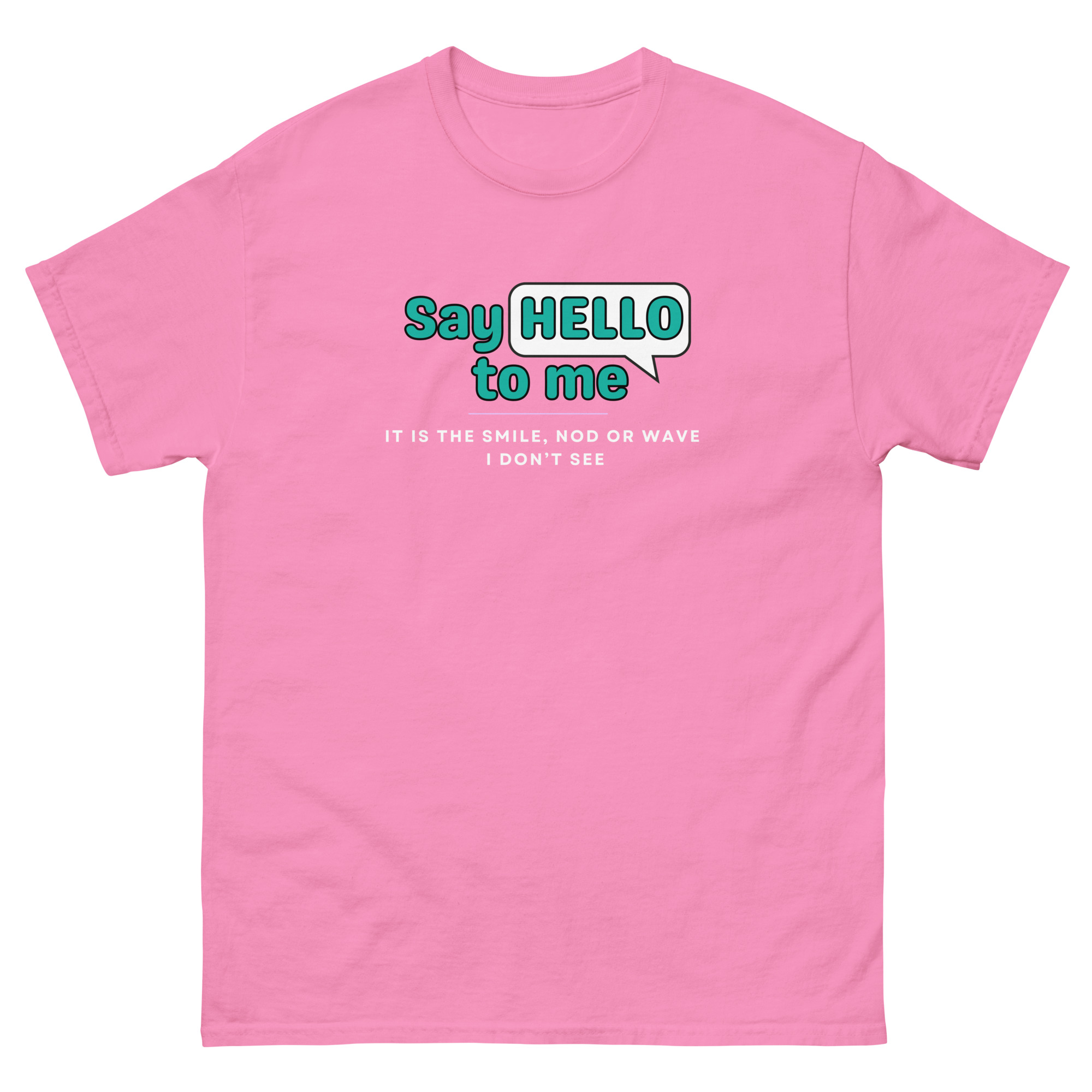“Say HELLO” Disability Awareness Black Tee – Unisex