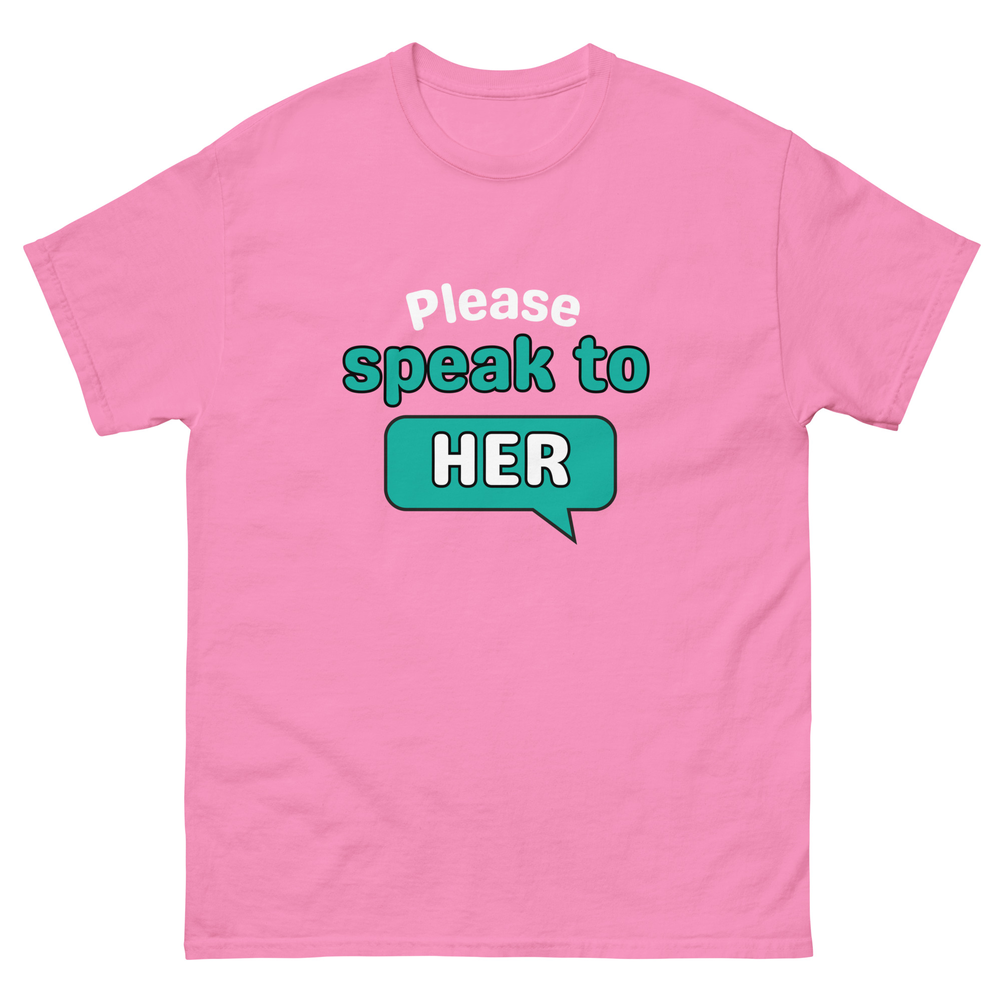 Please Say Hello to HER – Inclusion Awareness Tee (Dark, Unisex S–5XL)