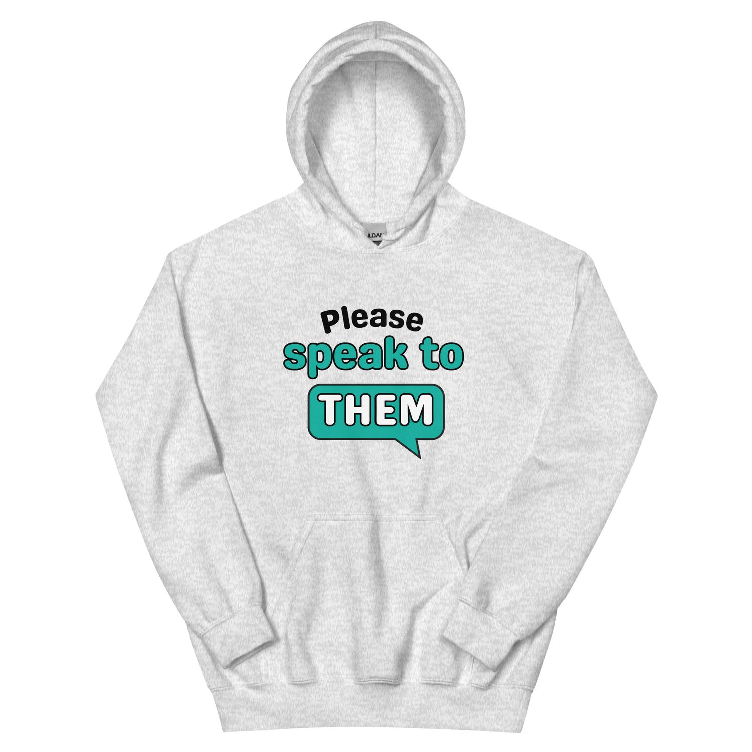 Say Hello to THEM Disability Awareness Hoodie – Light Colours (Unisex S–5XL)