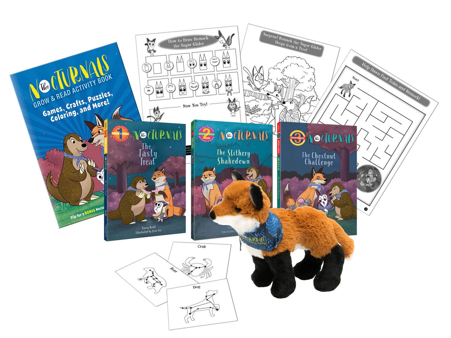 Nocturnals Grow &amp; Read Activity Box by Tracey Hecht