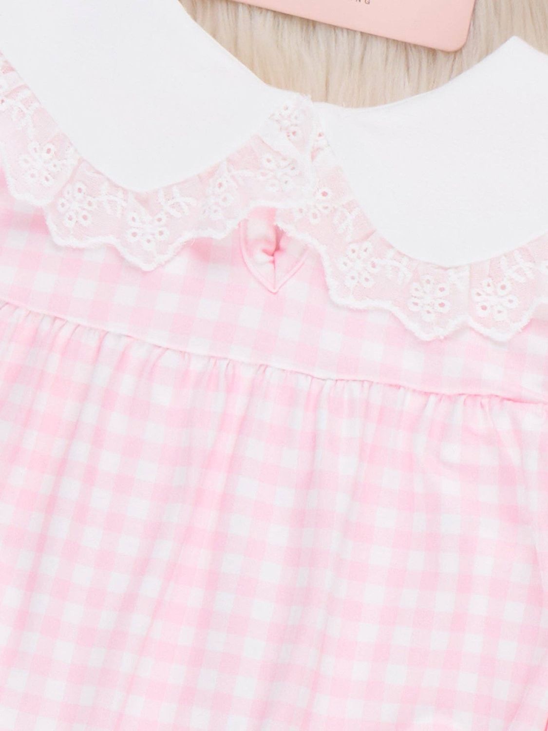 Sweet Strawberries Embroidered Bubble Romper