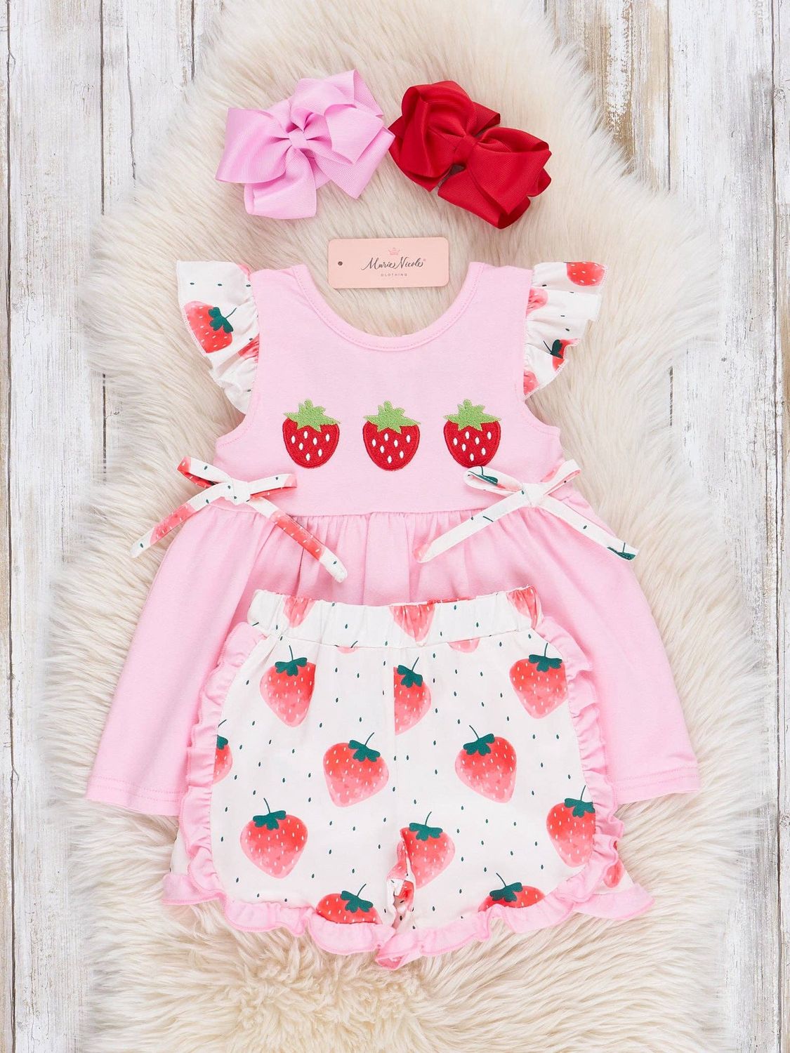 Berry Fresh and Fun Embroidered Outfit