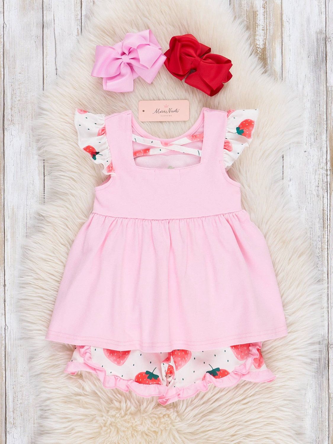 Berry Fresh and Fun Embroidered Outfit