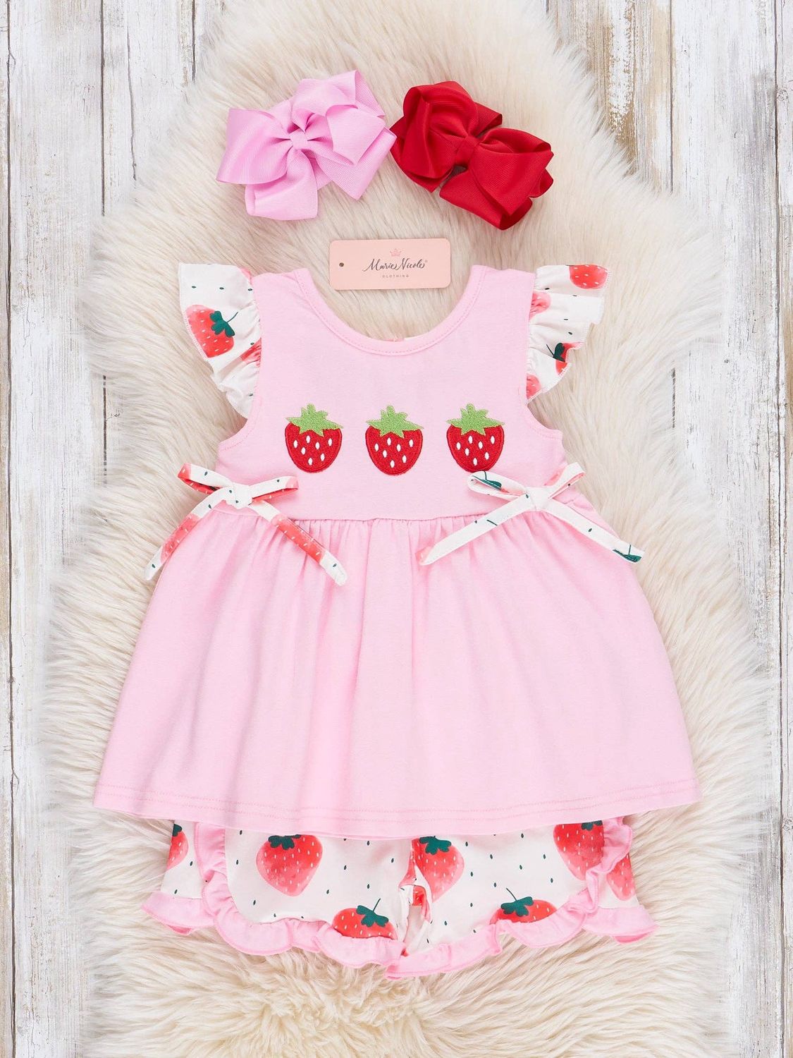 Berry Fresh and Fun Embroidered Outfit