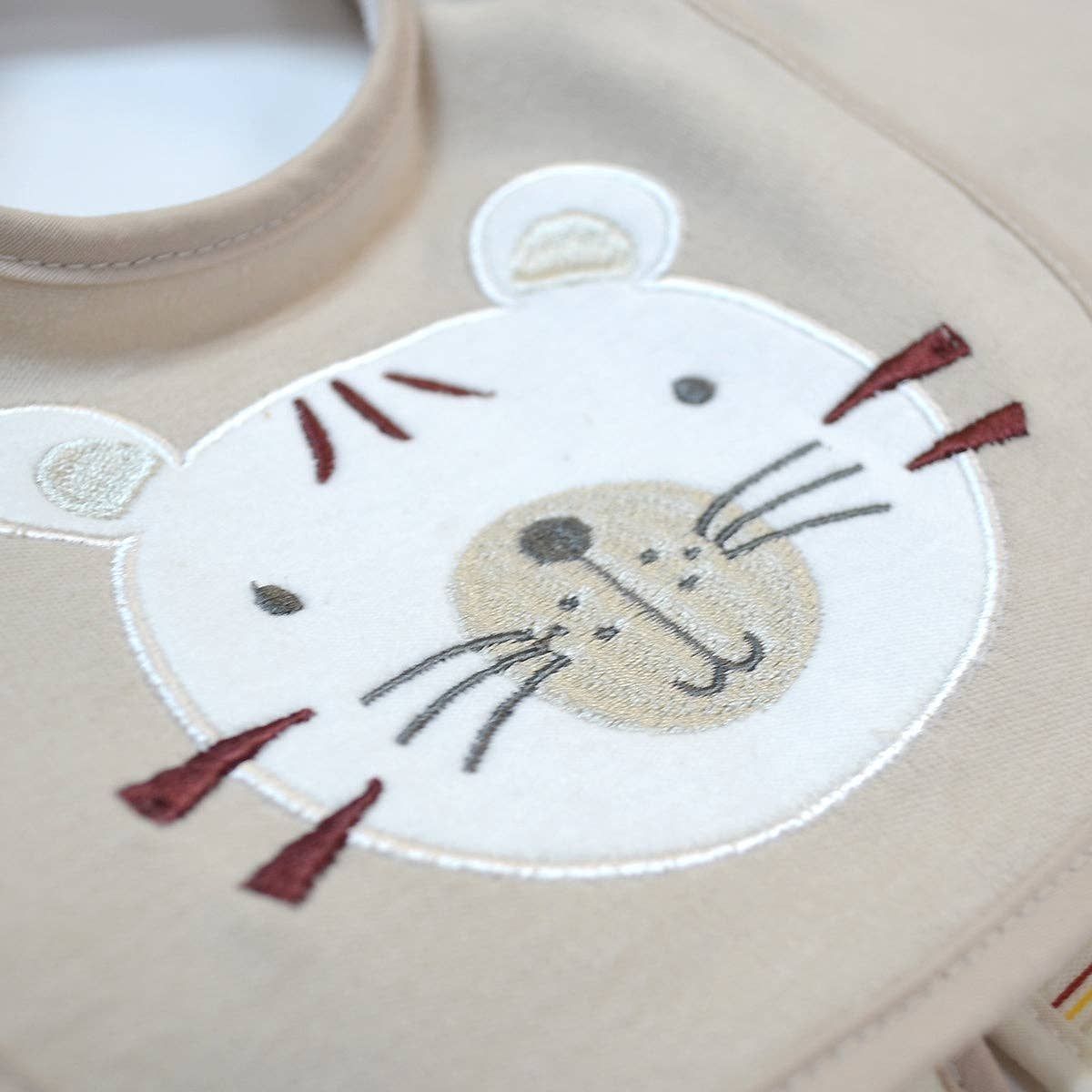 5 Pack Soft Cotton Poly Embroidered Baby Bibs