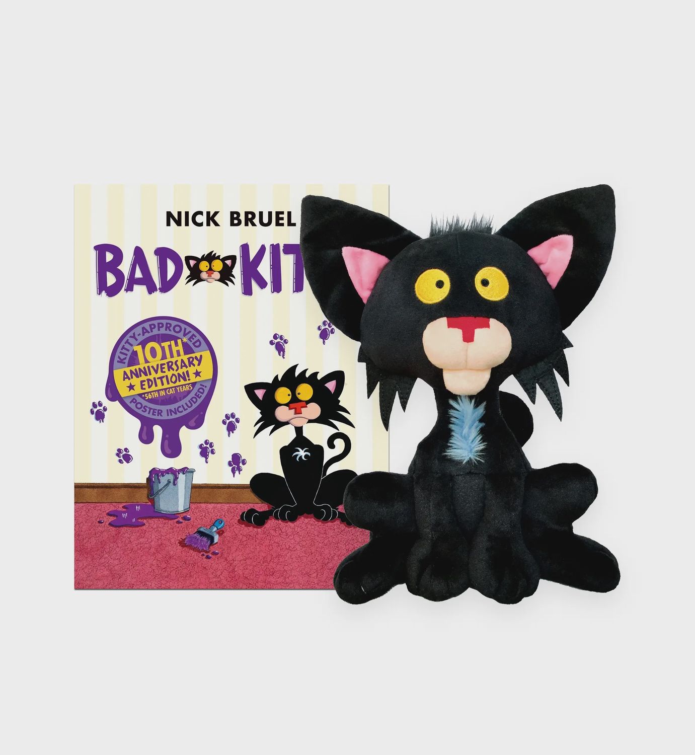 Bad Kitty Plush with hardcover book