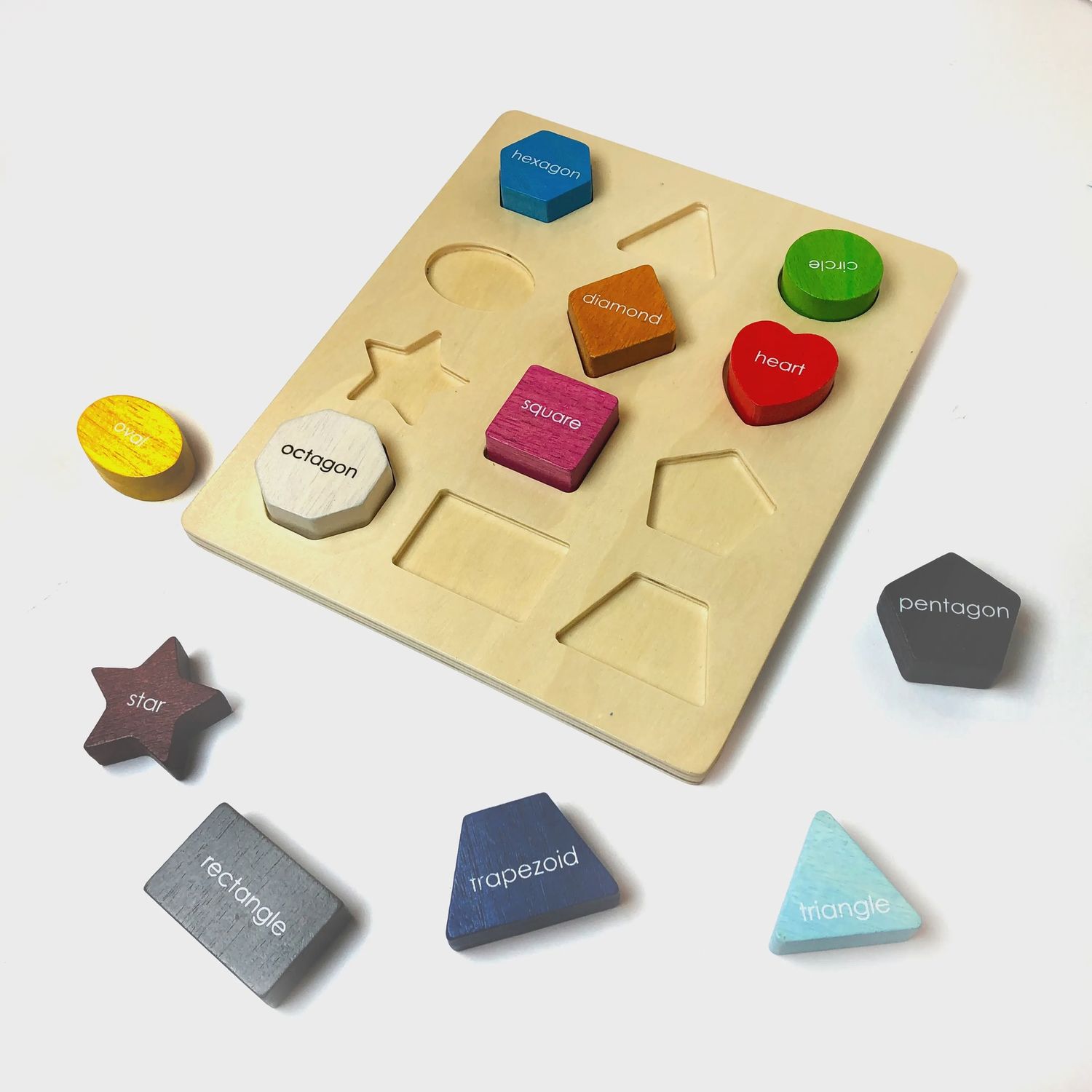 Basic Shape Sorter 12-Piece Educational Toddler Toy &amp; Puzzle