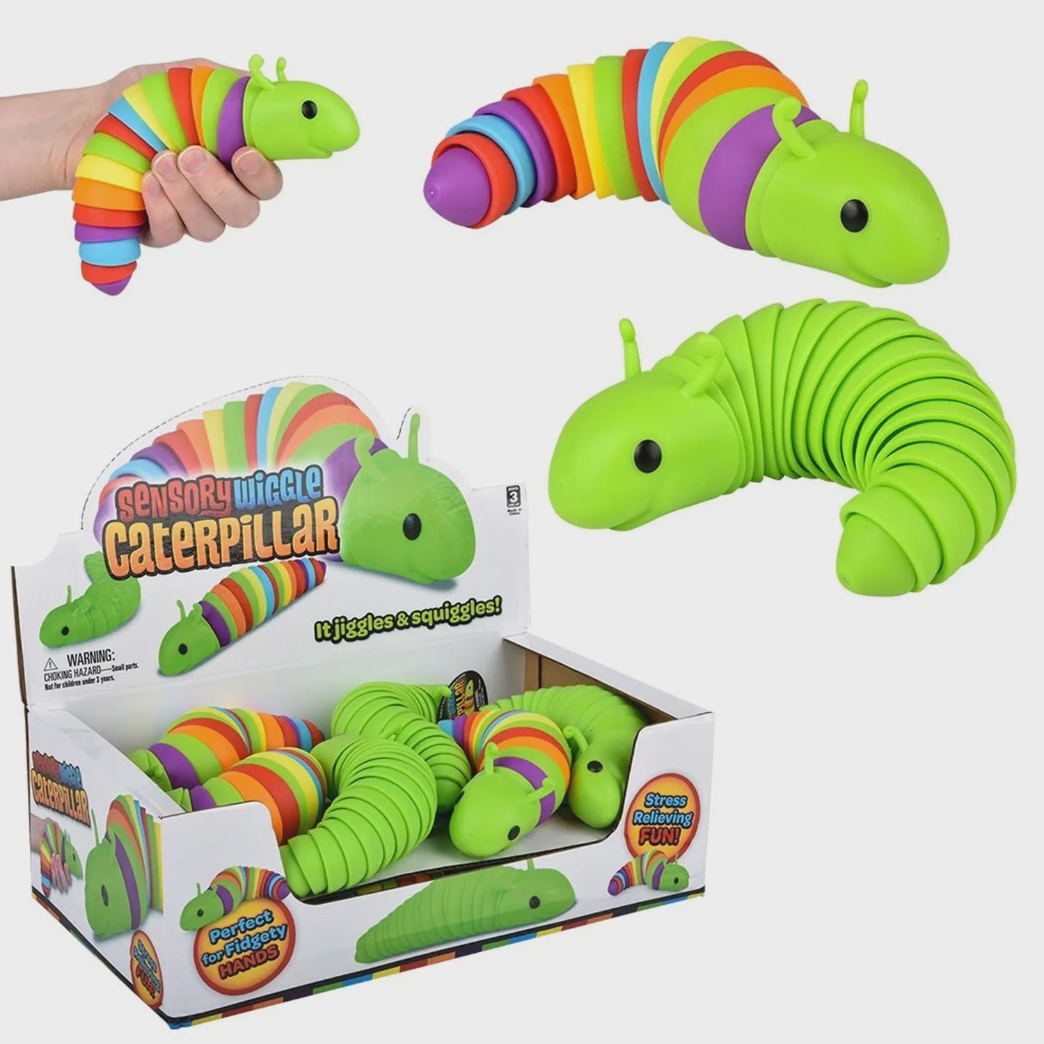 Colorful Wiggle Sensory Fidget Kids Toys