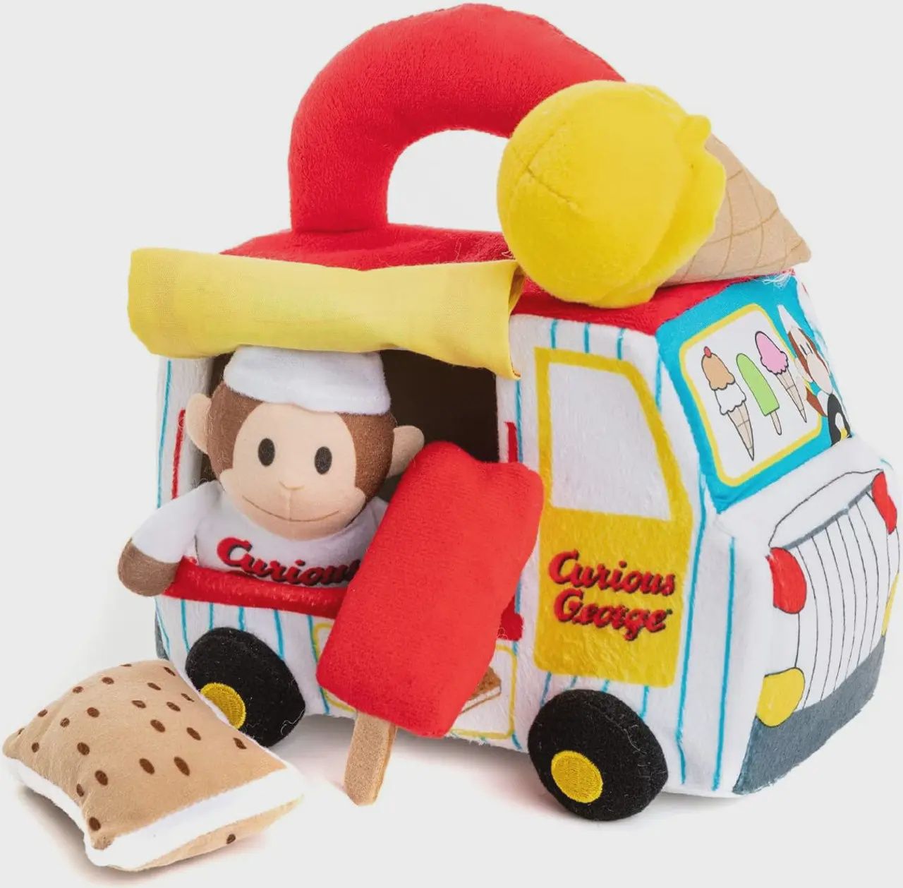 Curious George Ice Cream Truck Plush Playset with Music