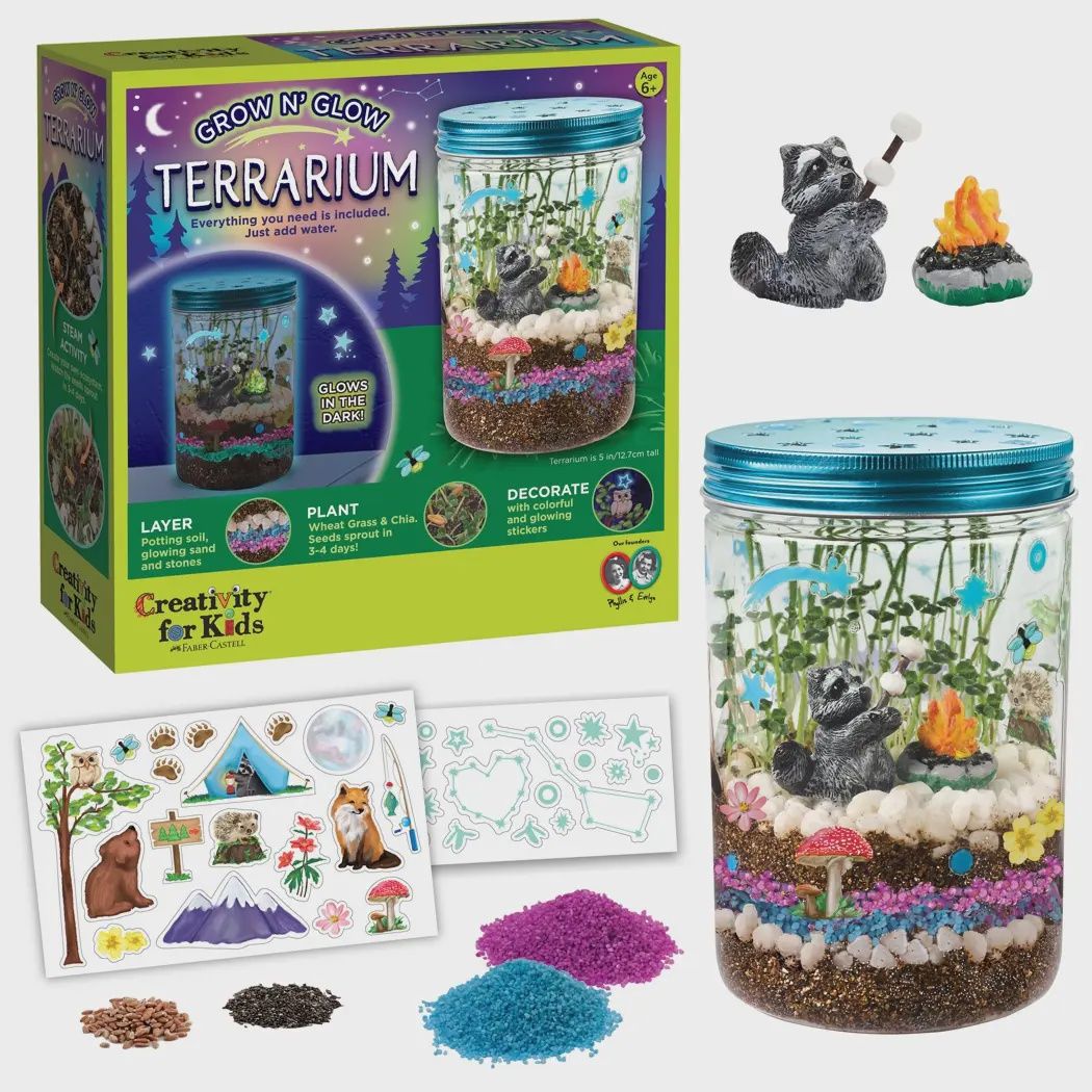 Grow N' Glow Terrarium DIY Craft Kit for Kids