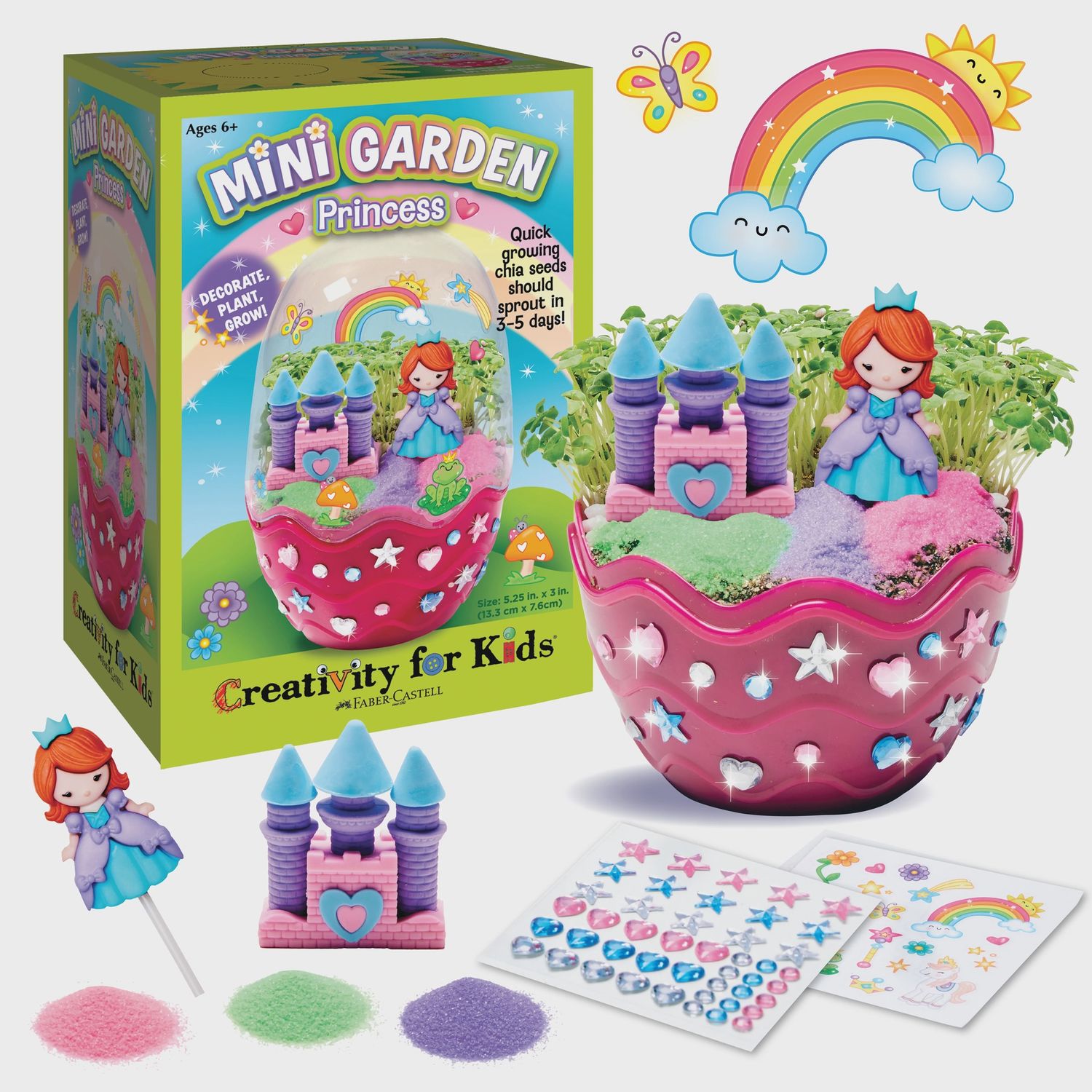 Grow a Mini Garden - Princess - DIY Craft Kit for Kids