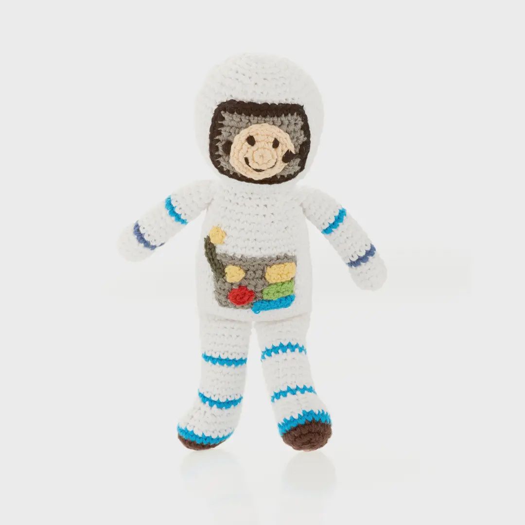 Handmade Astronaut Rattle – Blast Off into Adventure!