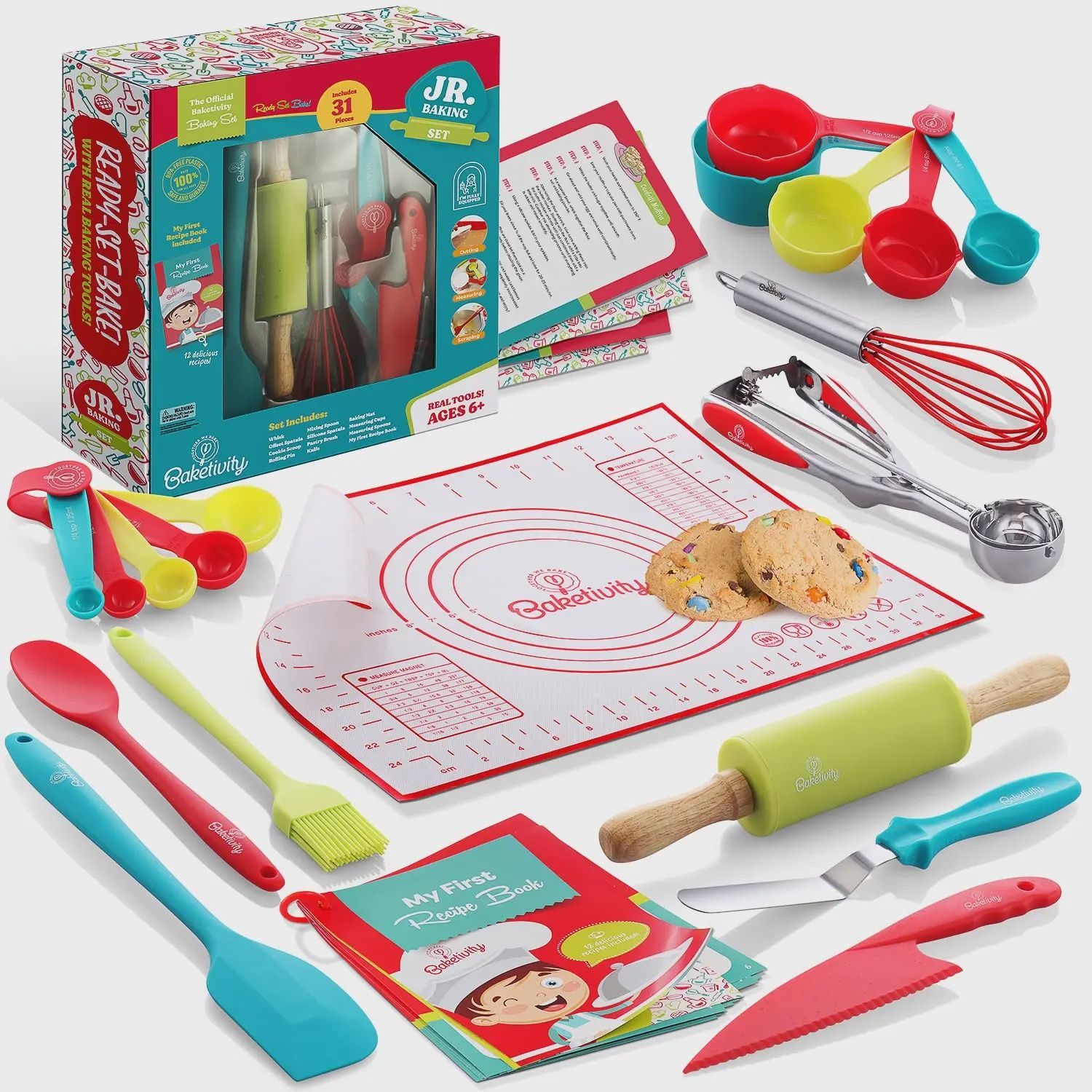 Kids Cooking Set, 31-Pc Childrens Kitchen Tools