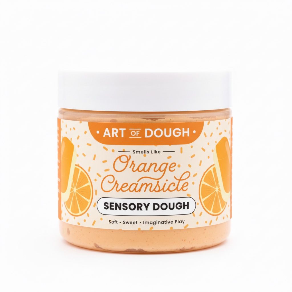 Orange Creamsicle Sensory Dough