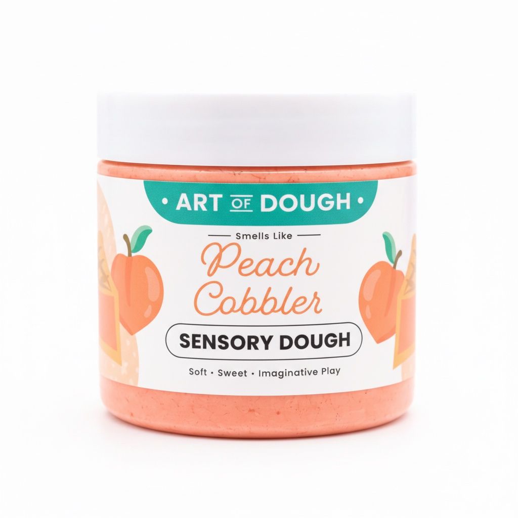 Peach Cobbler Sensory Dough