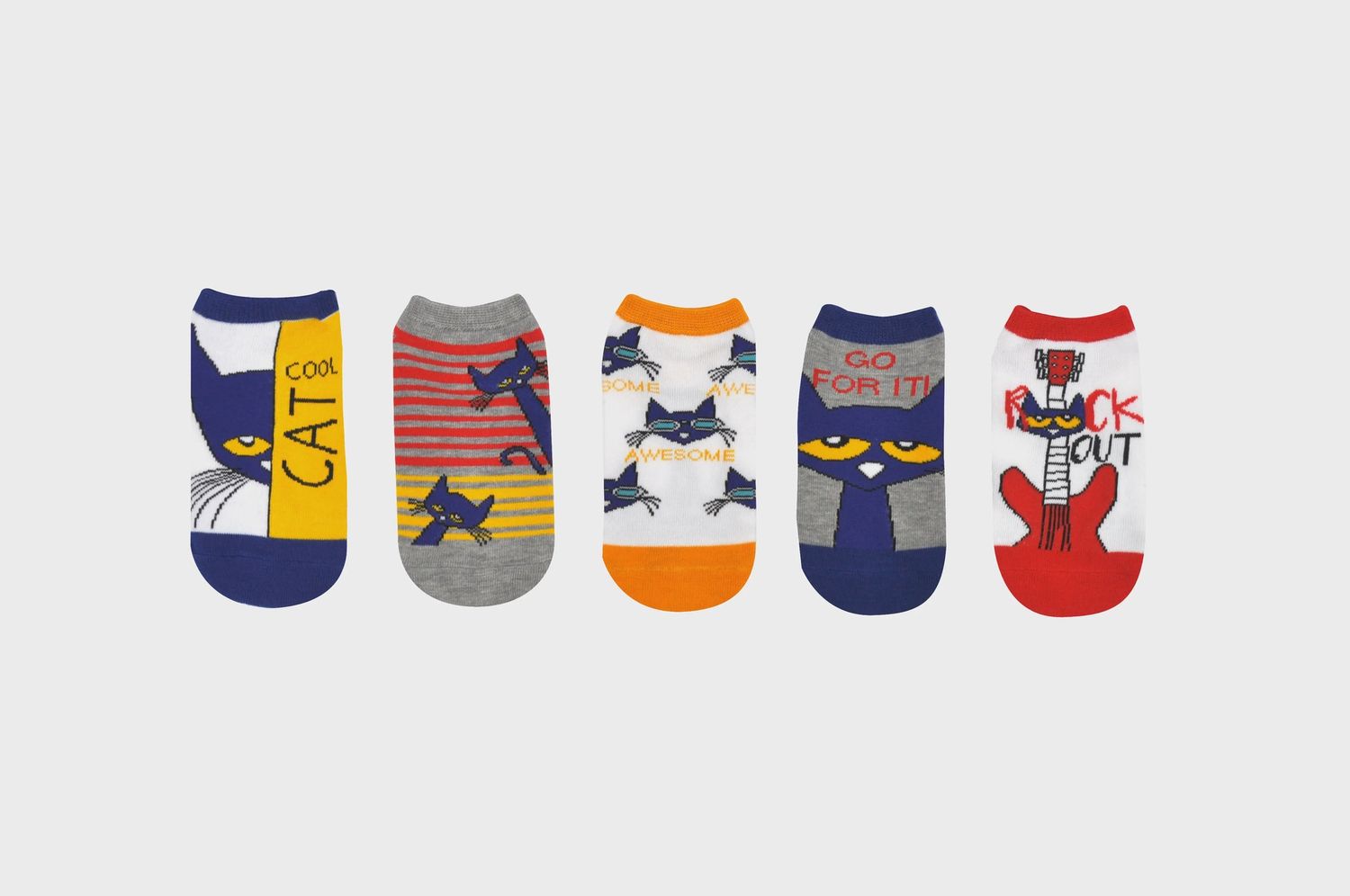 Pete the Cat Cool Cat 5 Pair Kids Socks Pack