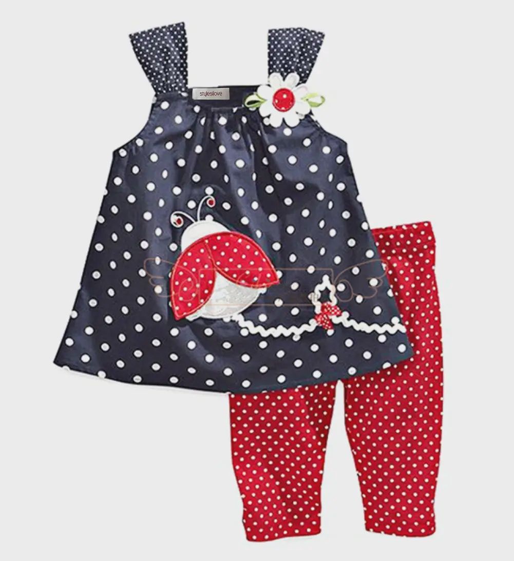 Ladybug Dots Girl Tunic and Pants
