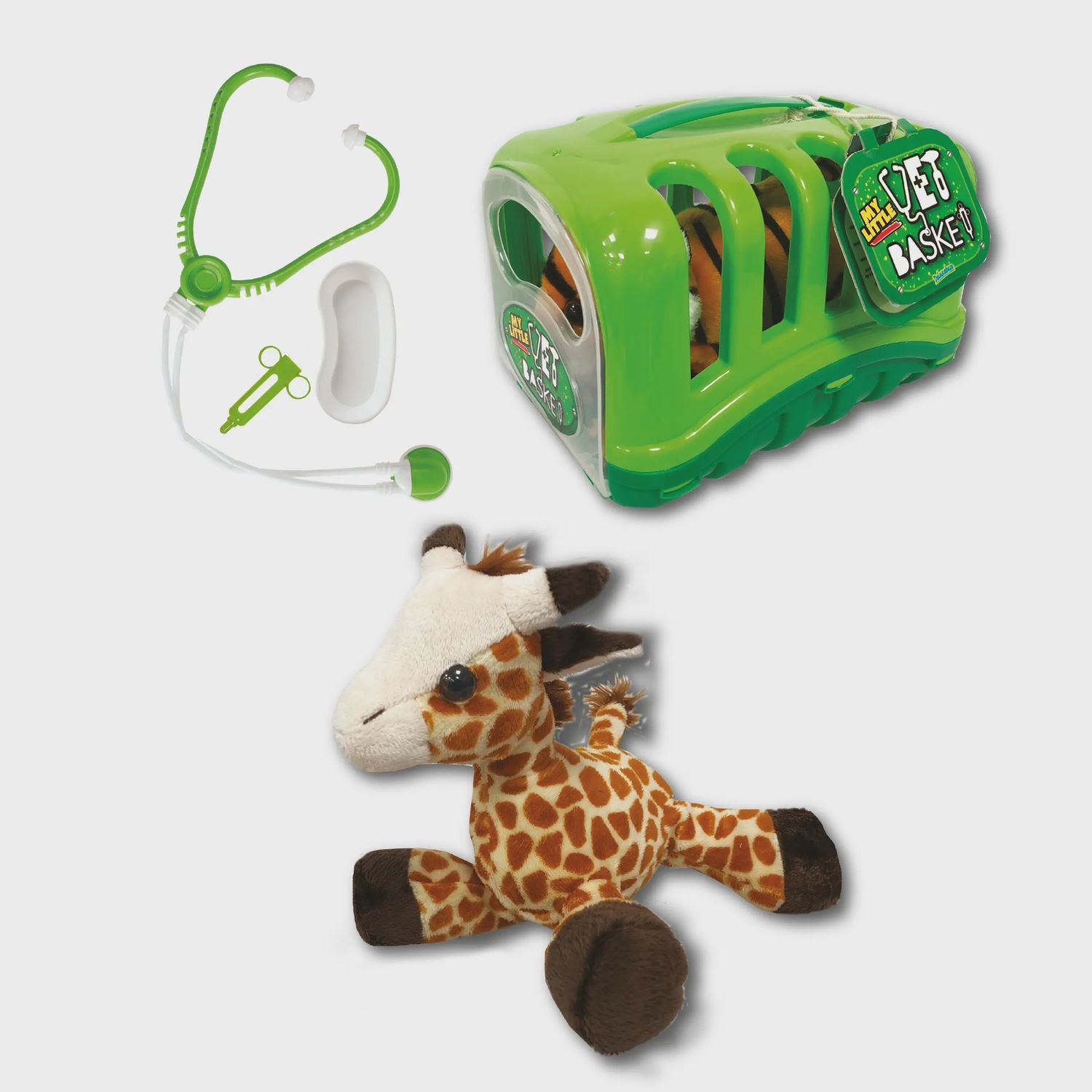 My Little Vet Basket - Giraffe Plush Set