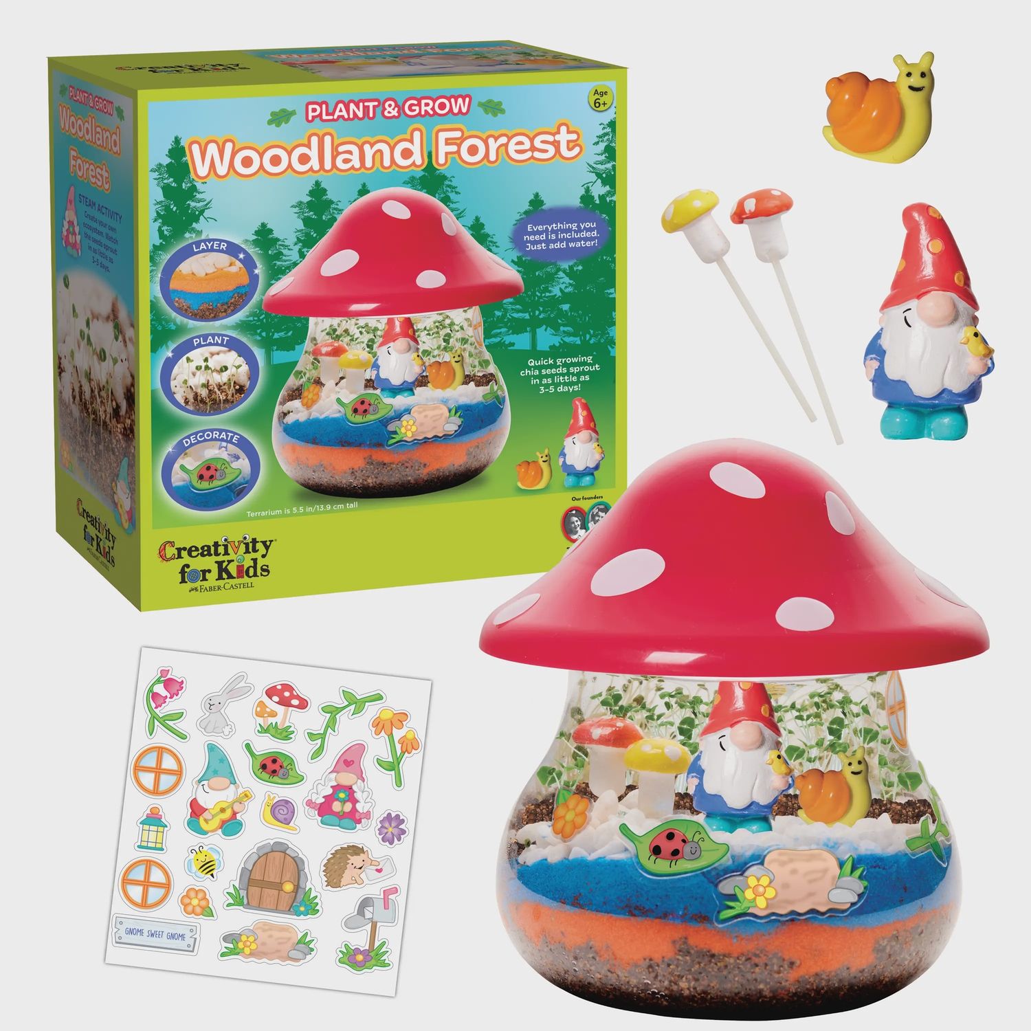 Plant &amp; Grow Woodland Forest Terrarium Craft Kit for Kids