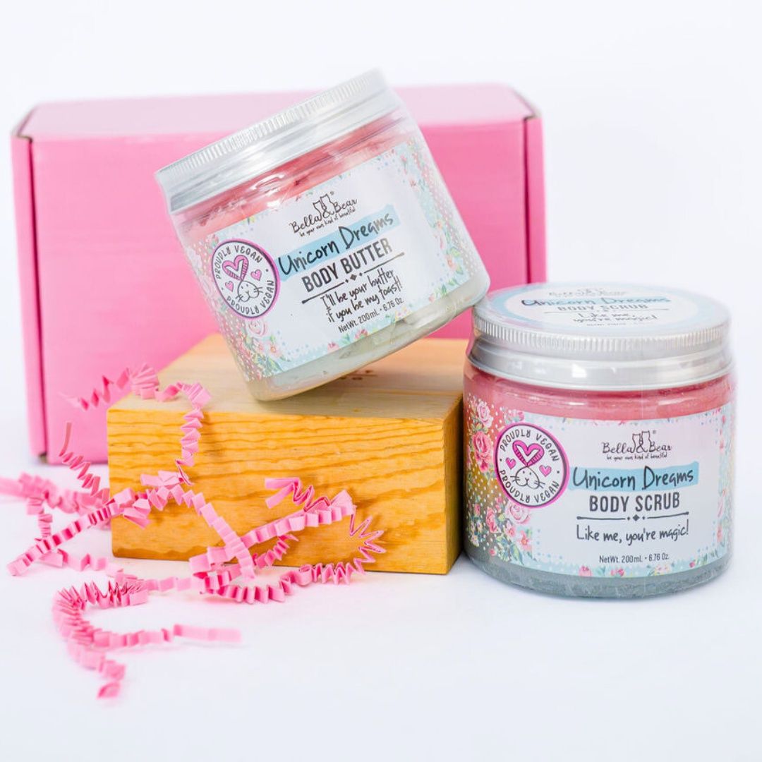 Unicorn Gift Set - 3-in-1 Body Scrub &amp; Unicorn Body Butter