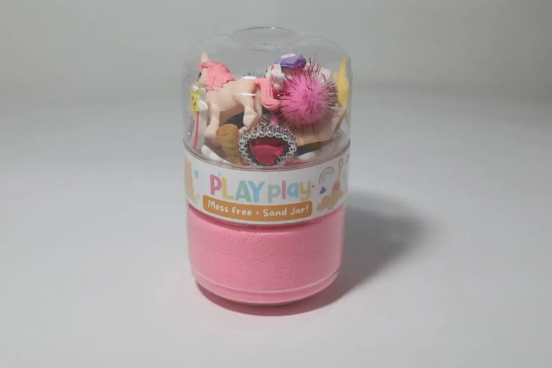 Unicorn sensory Mess Free sand Jar!