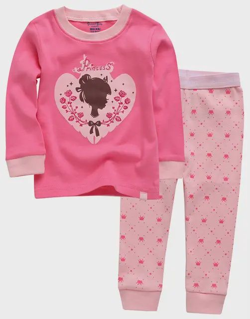 Pink Princess Long Sleeve Pajama Set