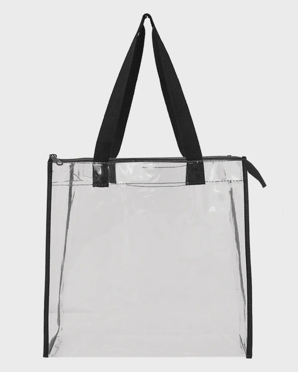 Clear Tote w/ Gusseted And Zippered Top | Blank | OAD 5006