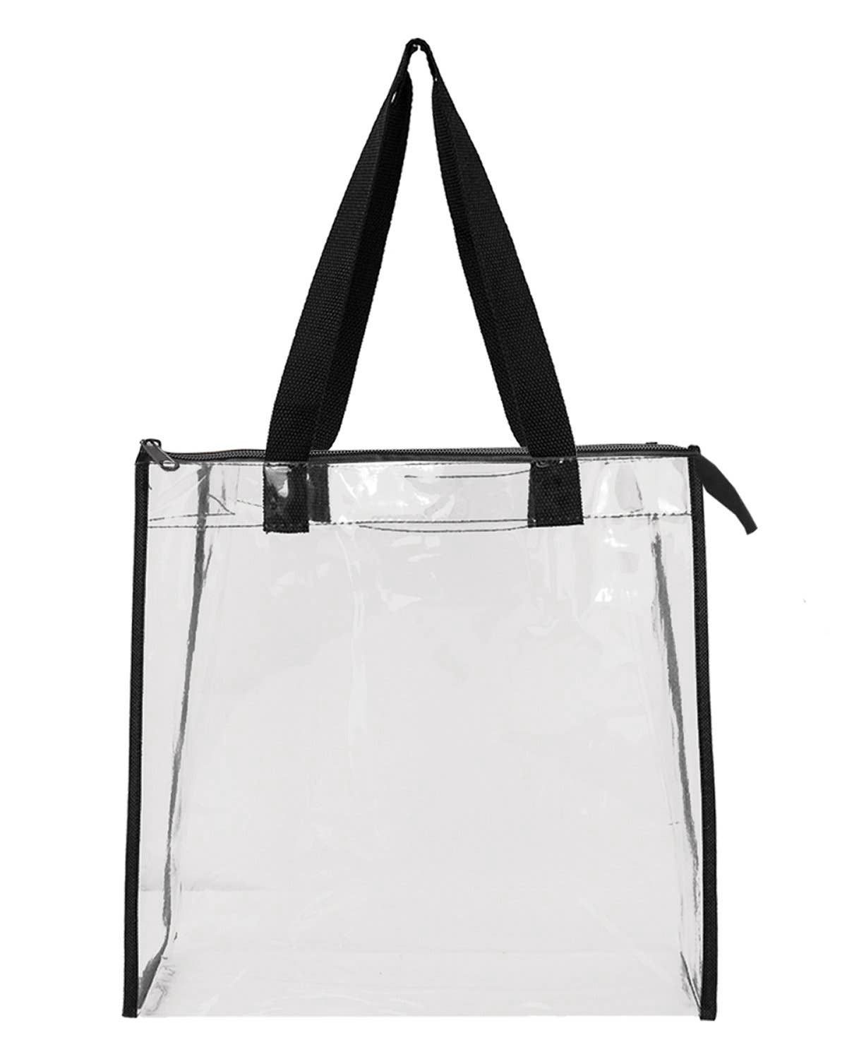 Clear Tote w/ Gusseted And Zippered Top | Blank | OAD 5006